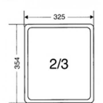 2/3 S/Steel Container 40mm depth malta